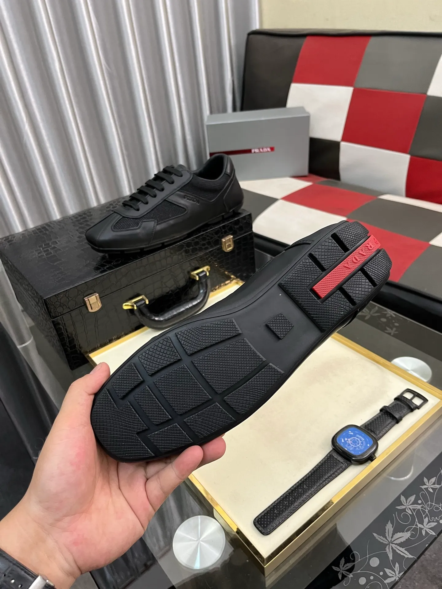 Men's men's shoes 💰458⌚️⌚️prada: new spring and summer casual shoes, sports sneakers, fabric: imported cowhide, lining: original lining, sole: original sole, size: 38-444️⃣colors available